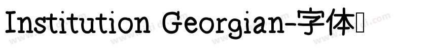 Institution Georgian字体转换